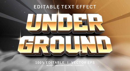 under ground text effect with modern style design vector image