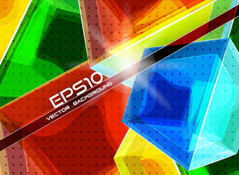 Abstract Geometric Cube Background vector image