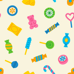 candy seamless pattern sweet background Vector Image
