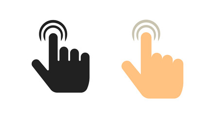 hand touch icon pointer click mouse cursor simple vector image