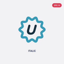 two color italic icon from user interface concept vector