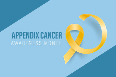 appendix cancer awareness month banner august Vector Image