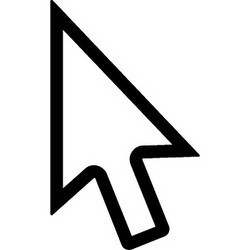 arrow pointer flat web icon concept vector image
