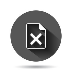 document error icon in flat style broken report vector image