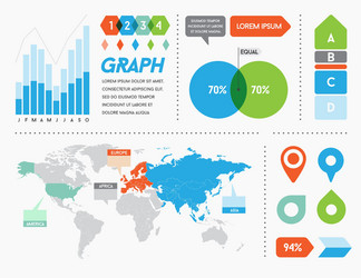 infographics elements and objects big huge set all vector image