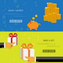 Money savings concept vector