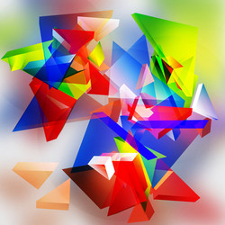 Abstract 3d triangular background vector