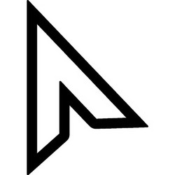 arrow pointer flat web icon concept vector image