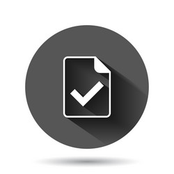 document accepted icon in flat style correct vector image