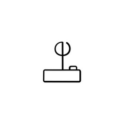 old video game controller line style icon design vector image