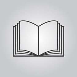 open book icon manual and tutorial vector image