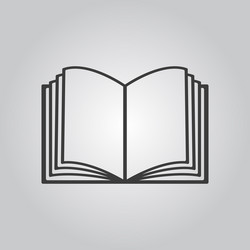 Open book icon manual and tutorial vector