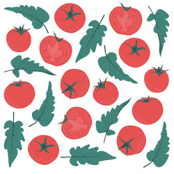 print pattern background with tomato vector image