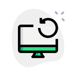 reloading desktop for new updates vector image