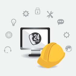 technical support design vector image