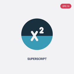 Two color superscript icon from user interface vector