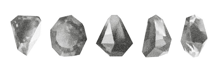 3d gradient geometric shapes with noise vector image
