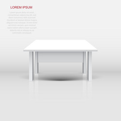 3d table for object presentation empty white top vector