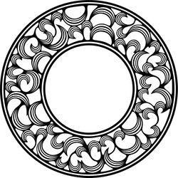 Ornate Round Frame vector image
