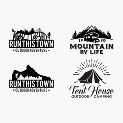 Outdoor Adventure Badges & Logos Vector Image
