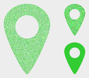 pixelated map pointer icons vector image