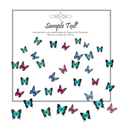 spring background with butterflies vector image