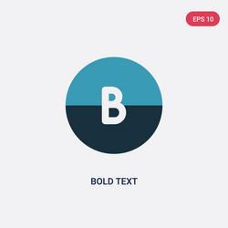 two color bold text icon from user interface vector image