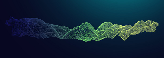 abstract background with waves 3d surface vector image