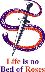 dagger kills a snake defeated serpent wraps vector image