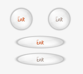 exit buttons vector image