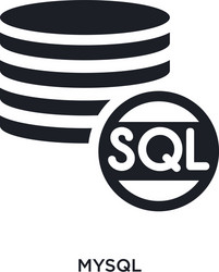 Mysql isolated icon simple element from vector