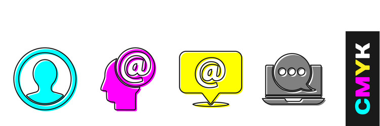 set create account screen mail and e-mail vector image