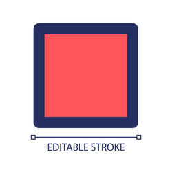 stop button red rgb color ui icon vector image