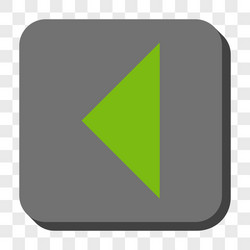 arrowhead left rounded square button vector image