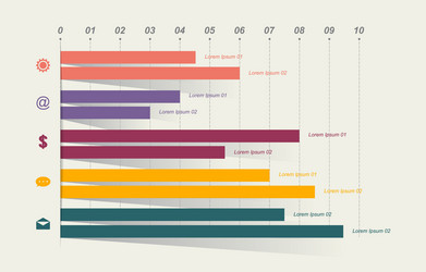 bar chart graph diagram statistical business vector image