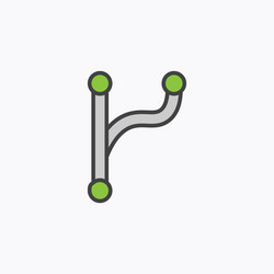 code branch icon in colored version vector image