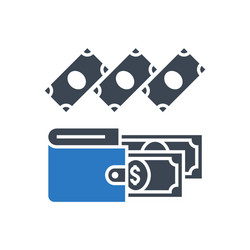 Expenses glyph icon vector