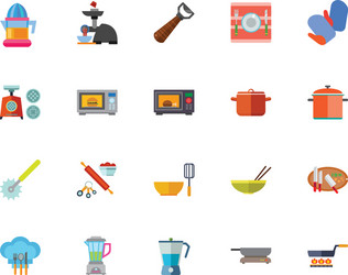 Cooking icon set Royalty Free Vector Image - VectorStock