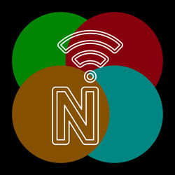 network icon - networking concept vector image