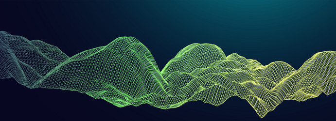 abstract background with waves 3d surface vector image