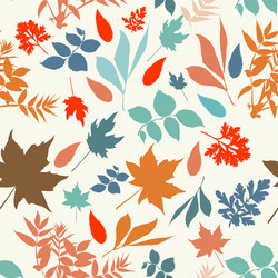Autumn Leaf Pattern - Rustic & Colorful vector image