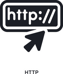 http isolated icon simple element from vector image