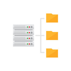 Server hosting database icon vector