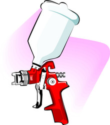 Monochrome of spray gun Royalty Free Vector Image