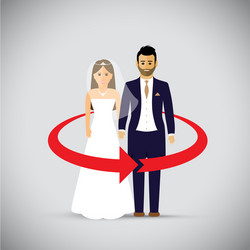 wedding couple as an icon vector