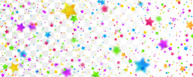 festive star confetti vector