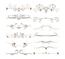 Ornamental dividers set vector