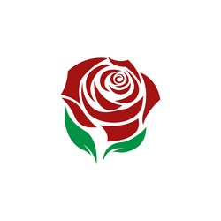 rose flower logo template icon Vector Image