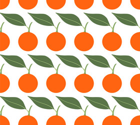 seamless pattern with mandarins vector image
