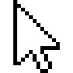 arrow pointer flat web icon concept vector image